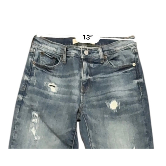 Gap Women’s Best Girlfriend Dark Wash Faded Distressed Denim Jeans Size 25R - Picture 5 of 8